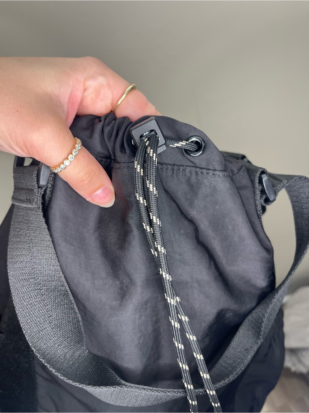 BEIS Black Drawstring Daypack Backpack - Picture 11 of 11